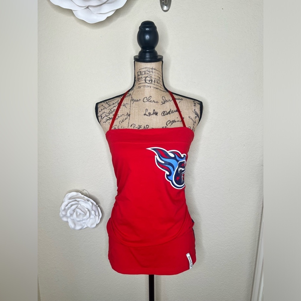 Reebok Y2K NFL Tennessee Titans Tube Top with  Ruching Size L